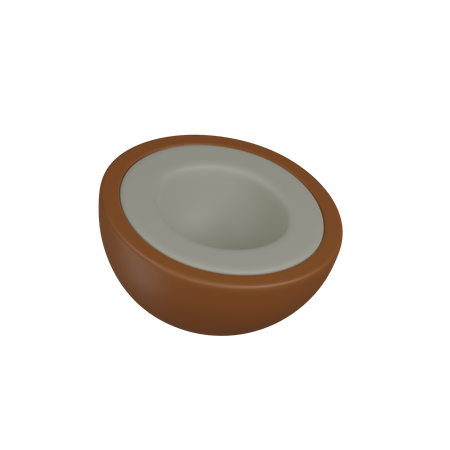 Medio coco  3D Icon