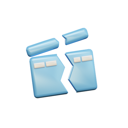 Medios rotos  3D Icon