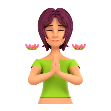 Meditação  3D Icon