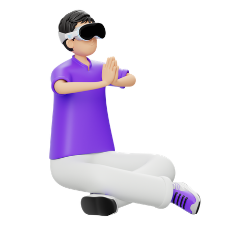 Meditação Virtual para Saúde Mental  3D Icon