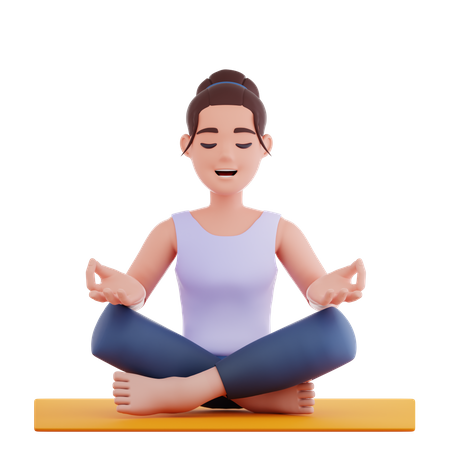 Meditar postura de yoga  3D Illustration