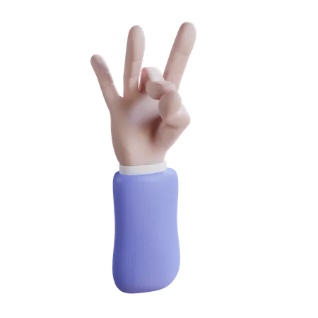 Meditation Hand Gesture  3D Icon