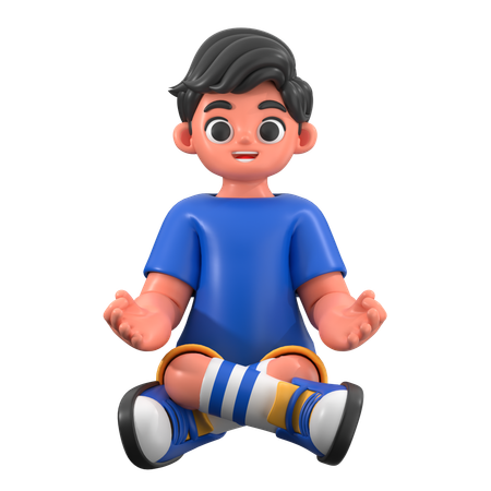 Meditation Pose  3D Icon