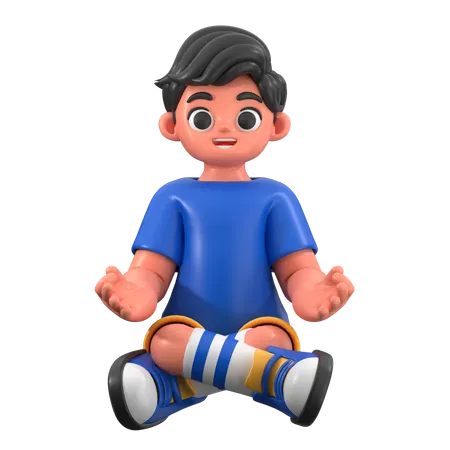 Meditation Pose  3D Icon