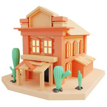 Mediterranean House  3D Icon