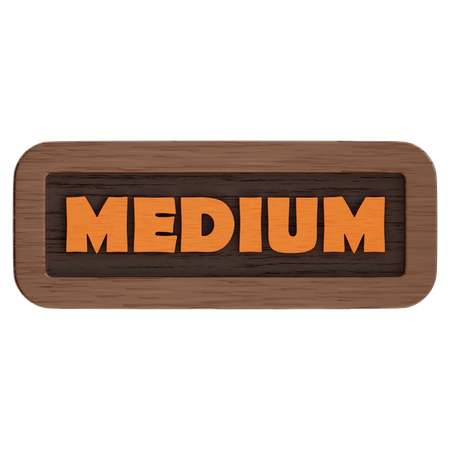 Medium Button  3D Icon