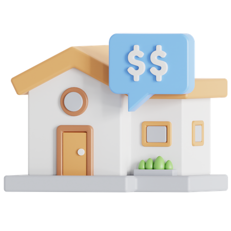 Medium house price  3D Icon