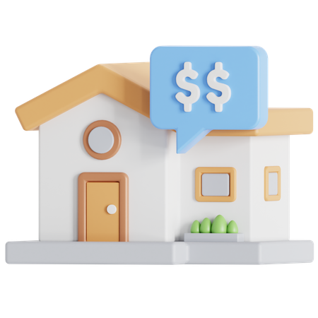 Medium house price  3D Icon