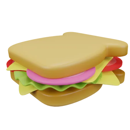 Medium Sandwich 3D Illustration
