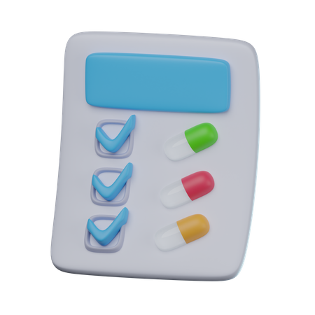 Medizin-Checkliste  3D Icon