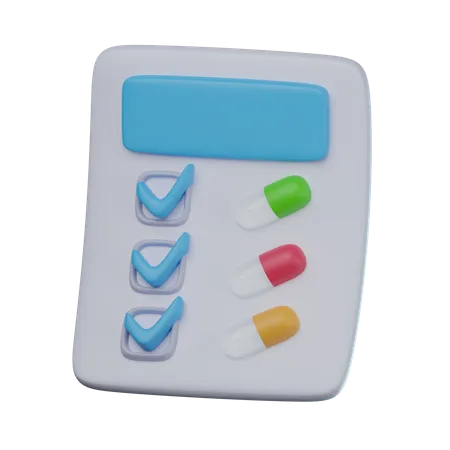 Medizin-Checkliste  3D Icon