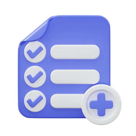 Medizin-Checkliste  3D Icon