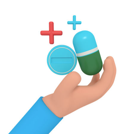 Medizin in der Hand  3D Icon