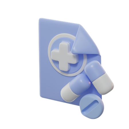 Medizin Rezept  3D Icon