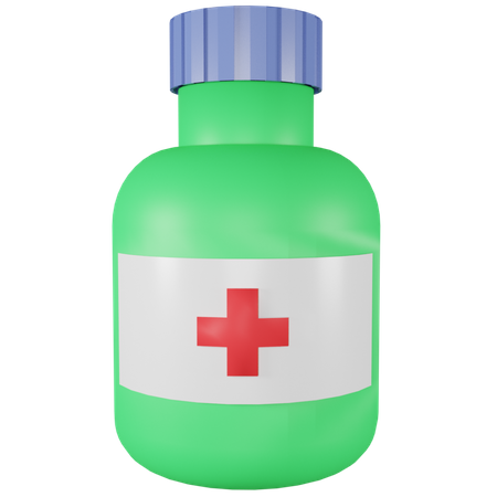 Medizinglas  3D-Symbol