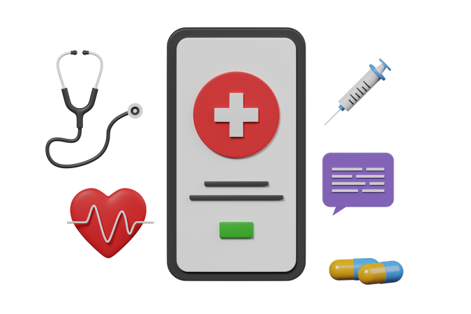 Medizinische App  3D Icon