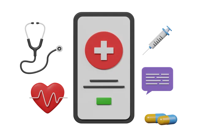 Medizinische App  3D Icon