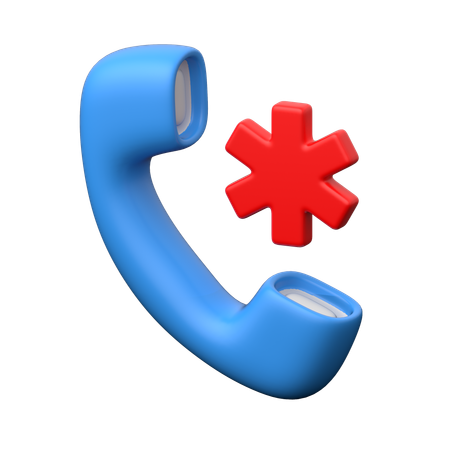 Medizinische Hotline  3D Icon