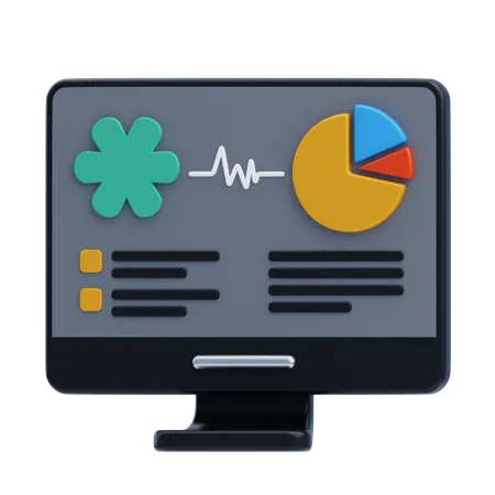 Medizinische Statistiken  3D Icon