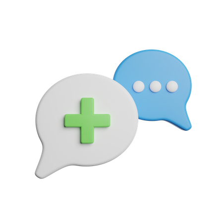 Medizinischer Chat  3D Icon
