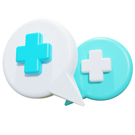 Medizinischer Chat  3D Icon