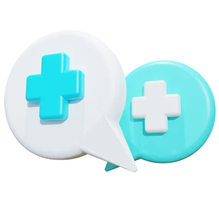 Medizinischer Chat  3D Icon