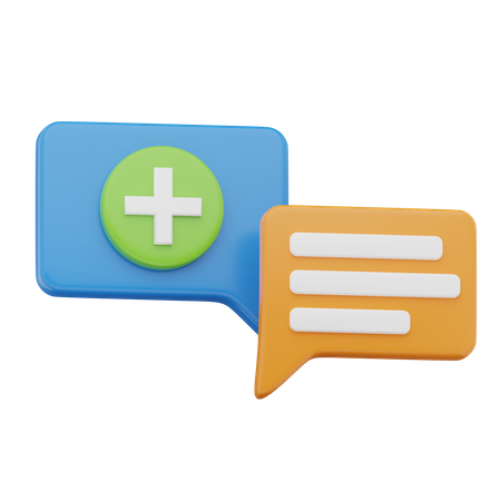 Medizinischer Chat  3D Icon