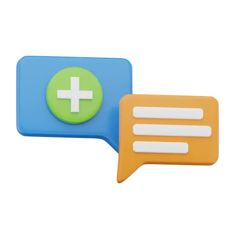 Medizinischer Chat  3D Icon