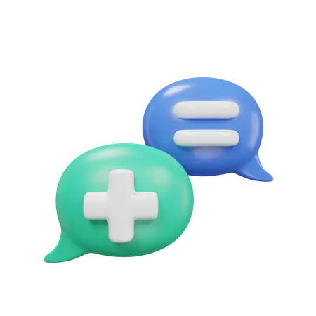 Medizinischer Chat  3D Icon