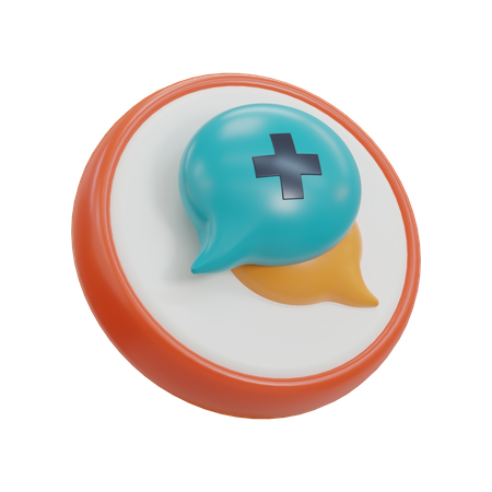 Medizinischer Chat  3D Icon