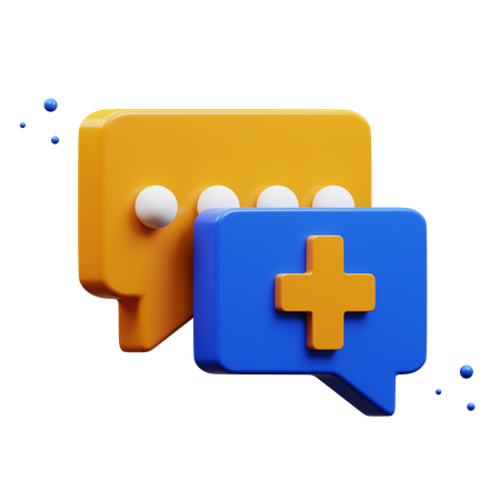 Medizinischer Chat  3D Icon