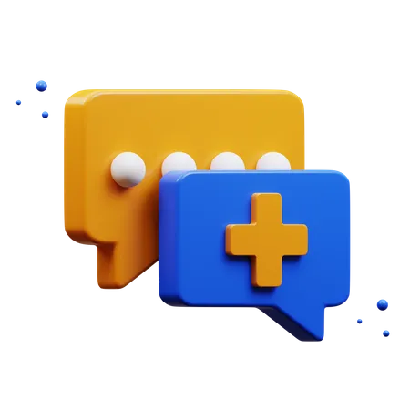 Medizinischer Chat  3D Icon