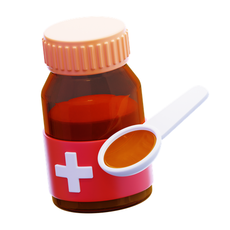 Medizinischer Sirup  3D Icon