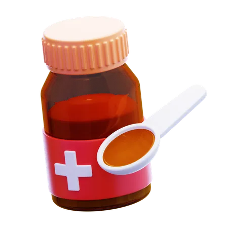 Medizinischer Sirup  3D Icon