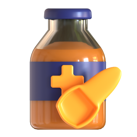 Medizinischer Sirup  3D Icon