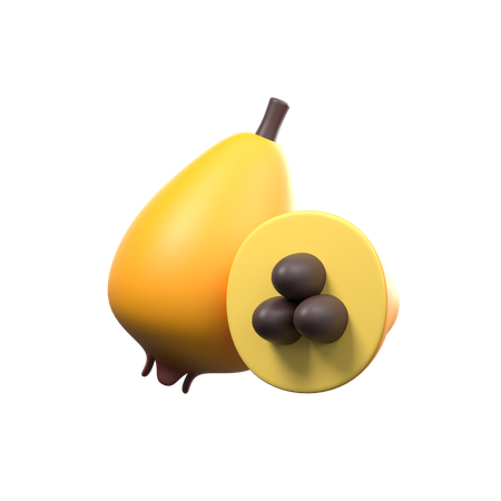 Medlar Slices  3D Icon