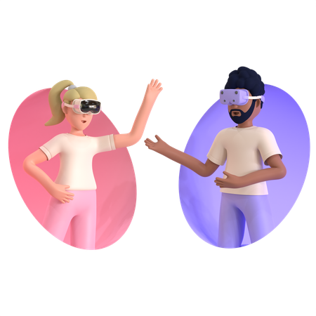 Meet Up Metaverse  3D Icon