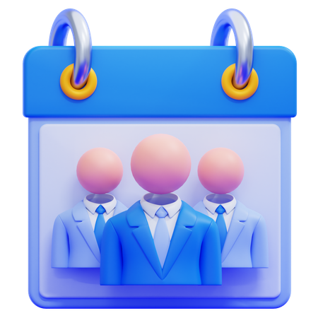 会議の議題  3D Icon