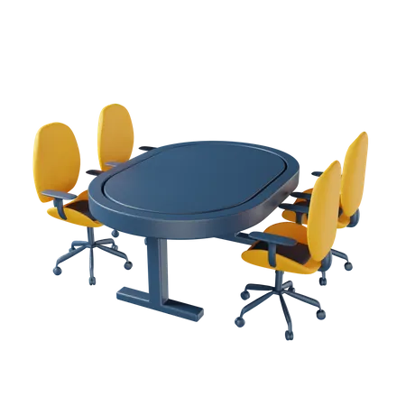 Meeting Room 3D Illustration