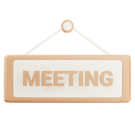 Meeting Sign  3D Icon