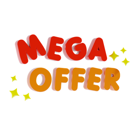 Mega oferta  3D Icon