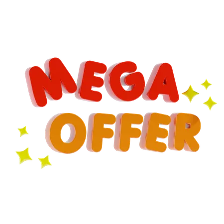 Mega oferta  3D Icon