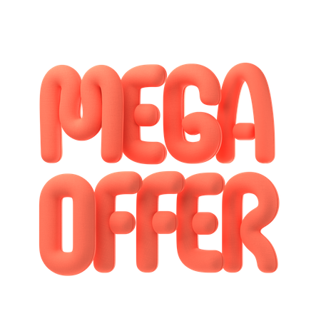 Mega oferta  3D Icon