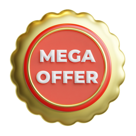 Selo de mega oferta  3D Icon