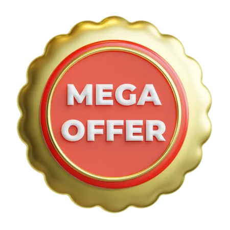 Selo de mega oferta  3D Icon