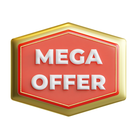 Selo de mega oferta  3D Icon