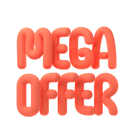 Mega offer 3D Icon
