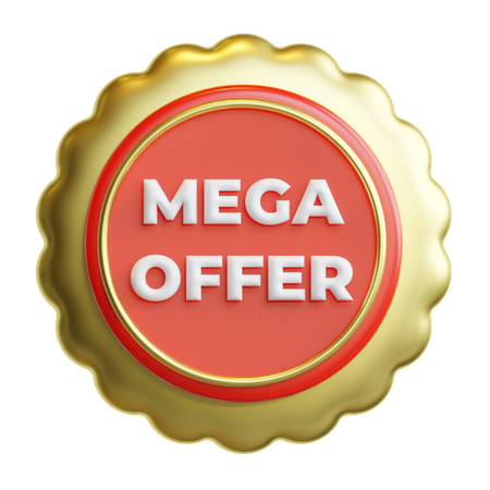 Mega Offer Badge  3D Icon