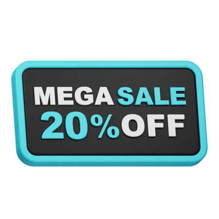 メガセール 20%オフ  3D Icon