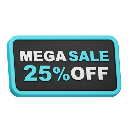 Mega-Sale 25 % Rabatt  3D Icon